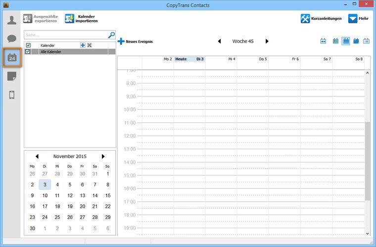 Klicken Sie auf das Kalender-Icon: iCloud Kalender iPhone