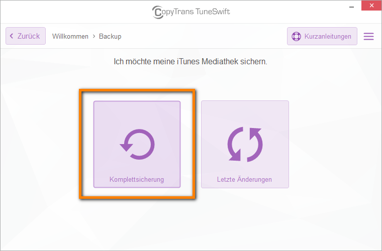 iTunes Daten sichern