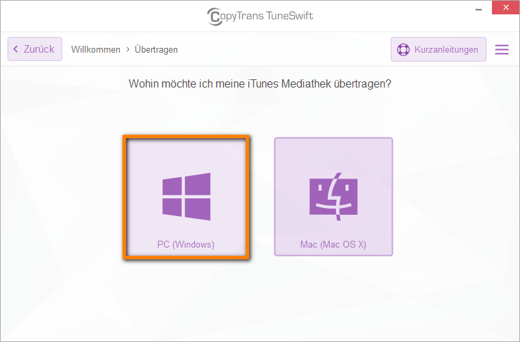 iTunes Mediathek verschieben Windows