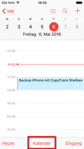 iPhone Kalender Einstellungen