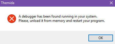CopyTrans Themida Debugger Fehlermeldung