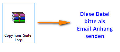 Die Sendung der Logdateien für die Analyse