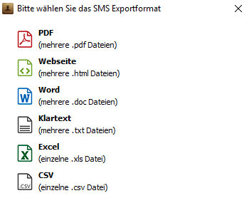 iMessages, Whatsapp, Viber Nachrichten exportieren