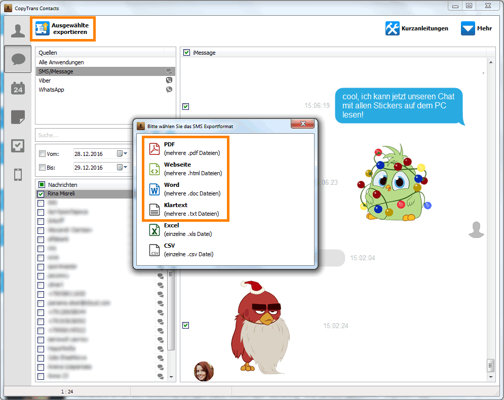 iMessage Bilder sichern und Anhänge von iMessage auf Windows PC speichern