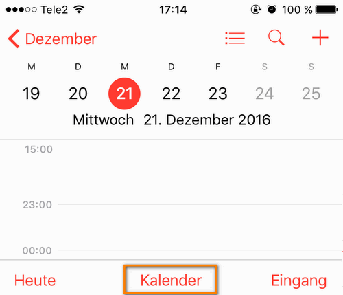 n App: alle Kalender anzeigen