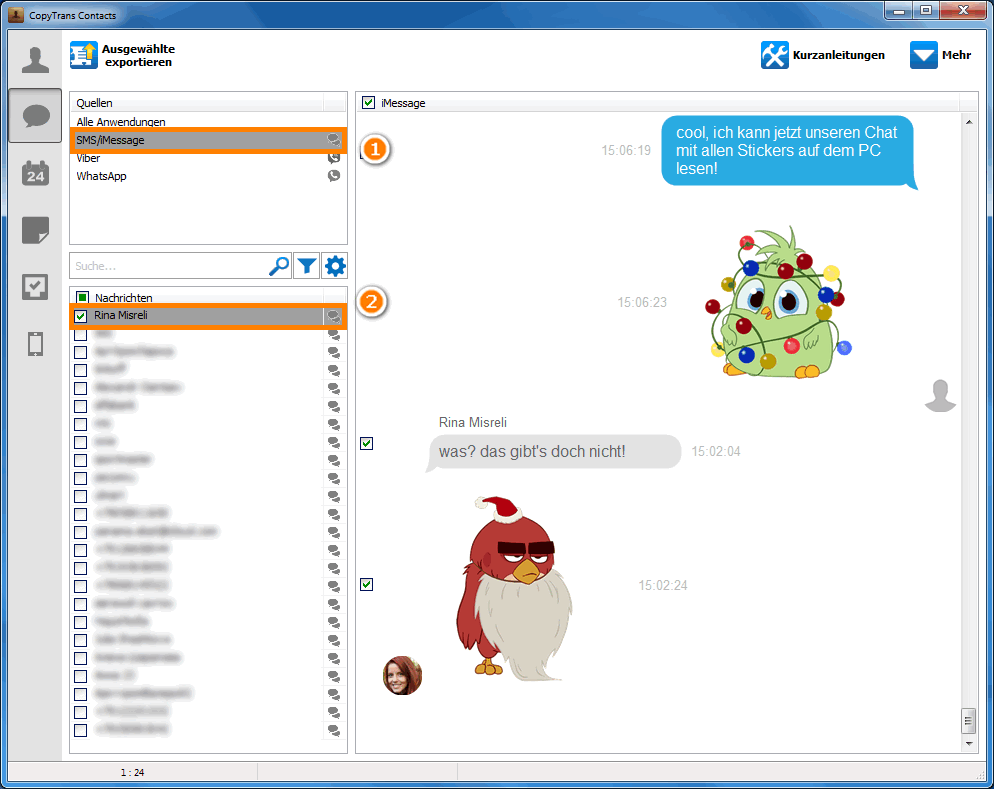 iMessage Verlauf exportieren