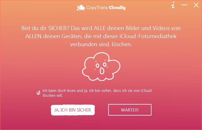 Bilder aus iCloud löschen alle mit einem Klick