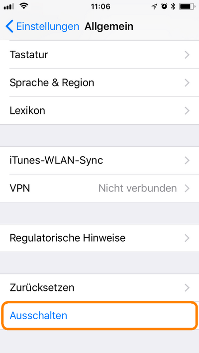 iPhone ohne Knopf und ohne Touch ausschalten