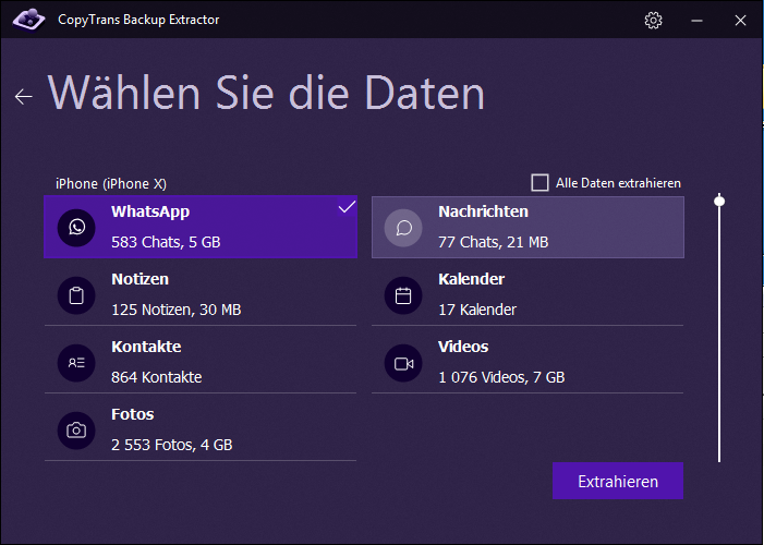 WhatsApp auf PC übertragen bzw. extrahieren