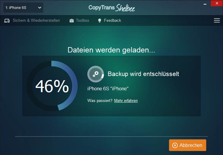 Sicherung wird geöffnet