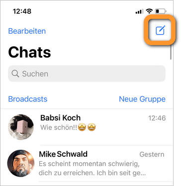 Kontakte bei WhatsApp löschen