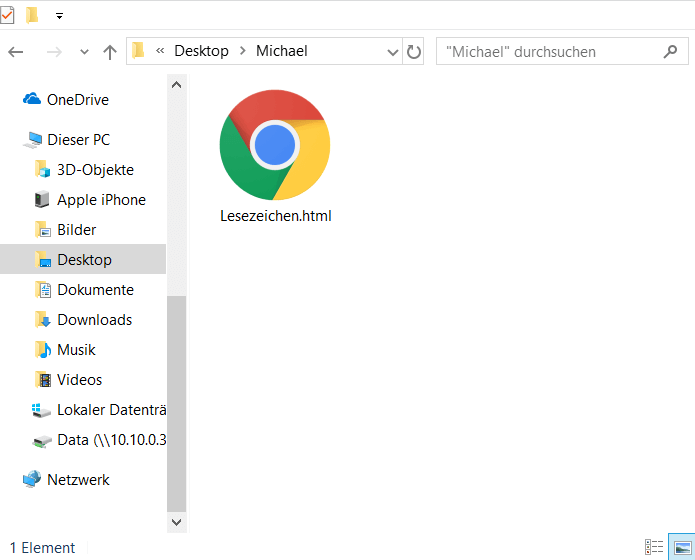 iPhone Lesezeichen exportieren und am PC sichern