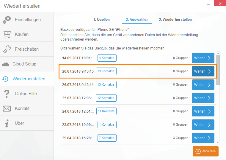 alle blockierte WhatsApp Kontakte auf einmal löschen