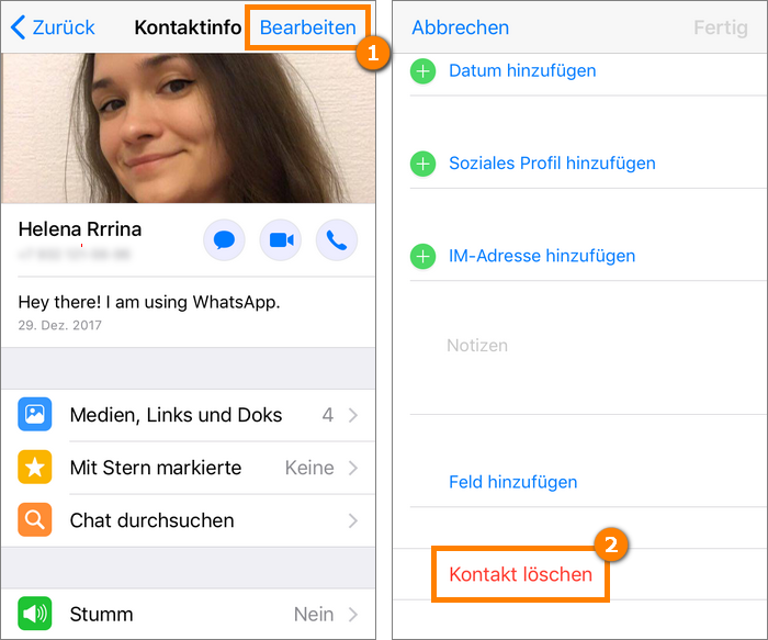 Löschen blockierte whatsapp kontakte endgültig Blockierte Kontakte