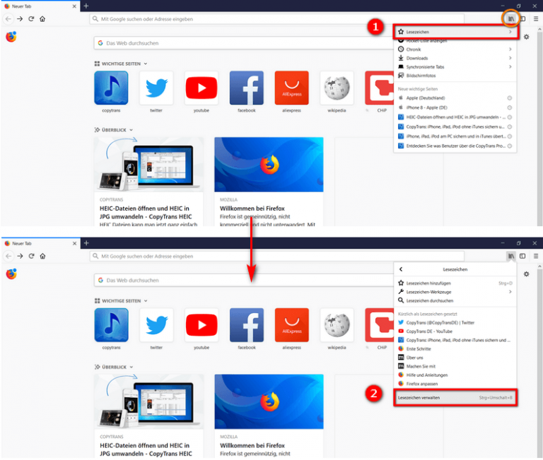Lesezeichen vom PC am iPhone oder iPad importieren - so ...