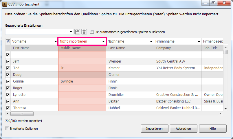 CSV beim Import auf iPhone bearbeiten