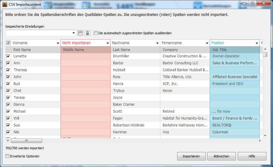 Excel Kontakte auf iPhone importieren