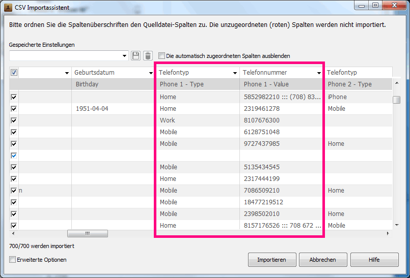 Kontakte aus Excel-Datei auf iPhone importieren