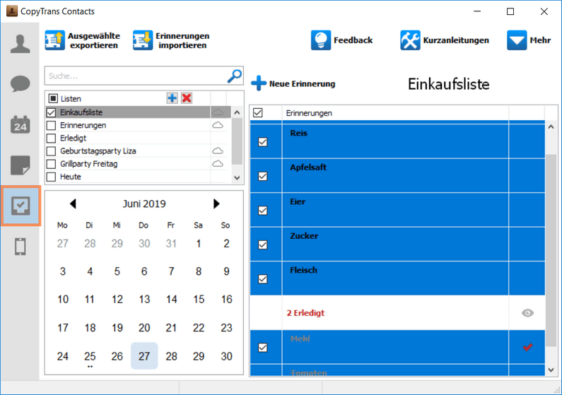 Erinnerungen am PC