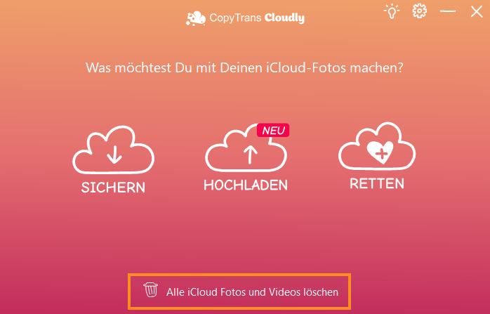 Fotos aus iCloud löschen aber auf iPhone behalten