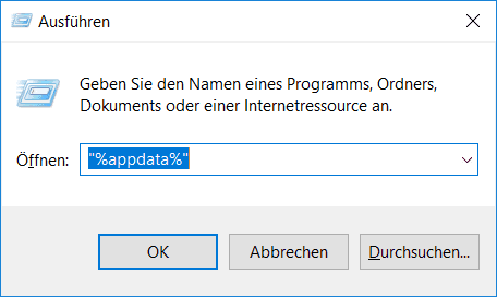 Ausführen - iPhone Backup Windows