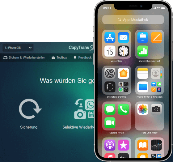 iPhone Backup auf externe Festplatte Windows