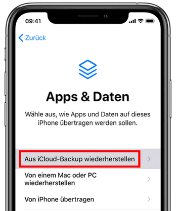 Wiederherstellung aus iCloud