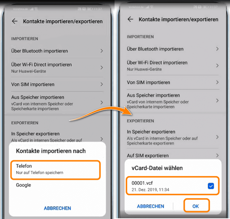 Übertragen Sie Kontakte von iPhone auf Huawei und zurück