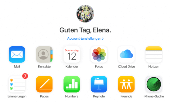 iCloud Interface