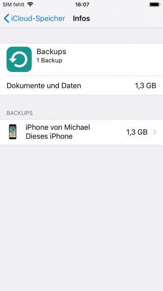 iPhone iCloud Backup