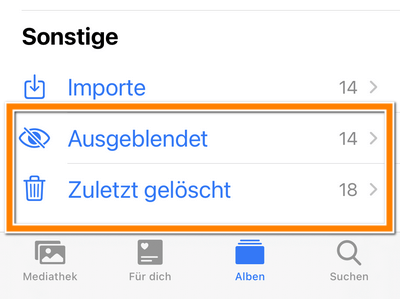 Zuletzt gelöschte Fotos auf iPhone finden