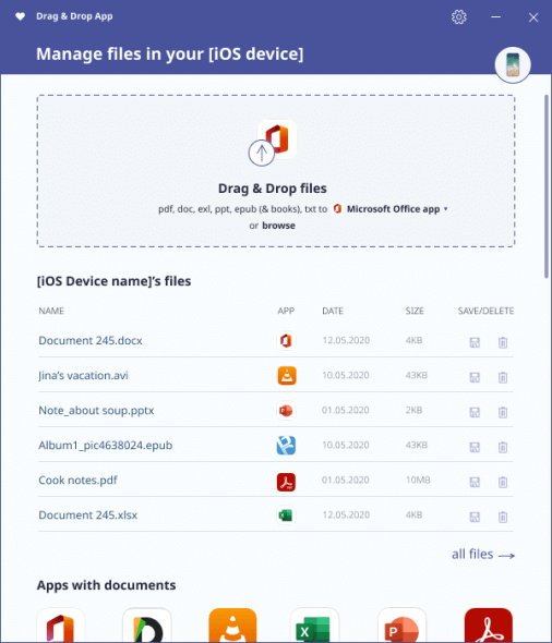 CopyTrans Filey Interface