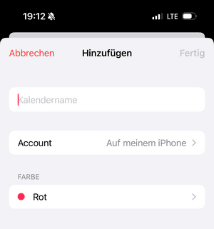 iPhone Kalender Name eingeben