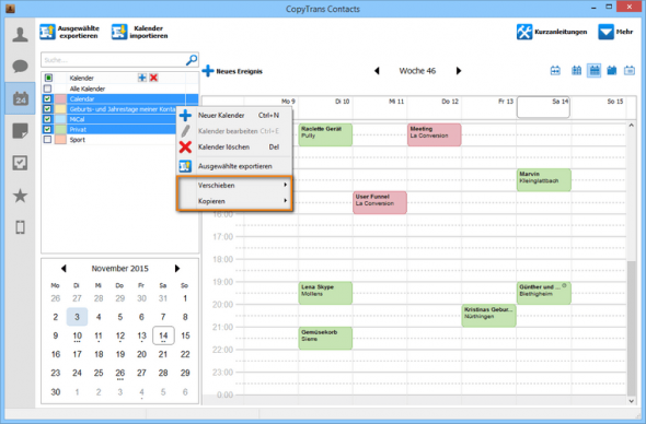 iPhone Kalender in iCloud übertragen