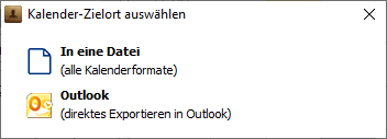 direktes Importieren in Outlook