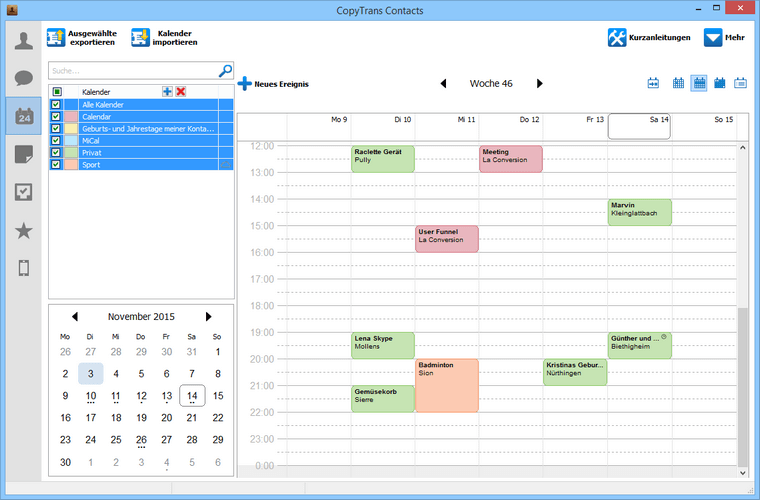 iCloud kalender am iPhone laden