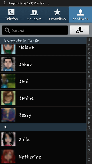 Kontakte Samsung übertragen erfolgreich