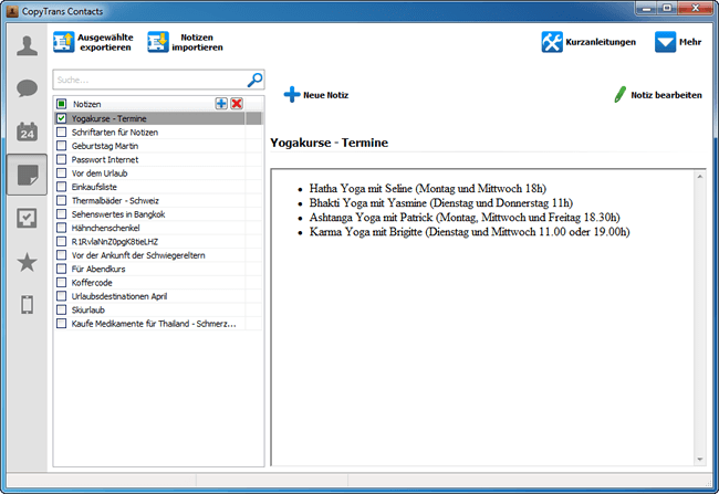 iPhone Backup Windows: iPhone Notizen sichern