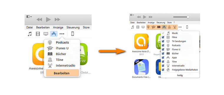 iTunes Einstellungen