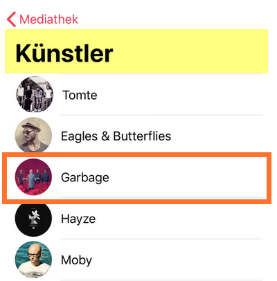 Kompilationen auf iPhone