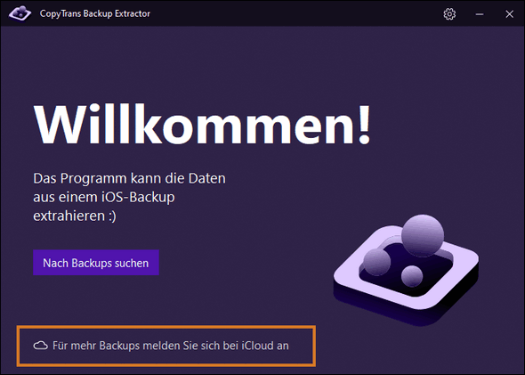 Bei iCloud beim Start des Programms anmelden
