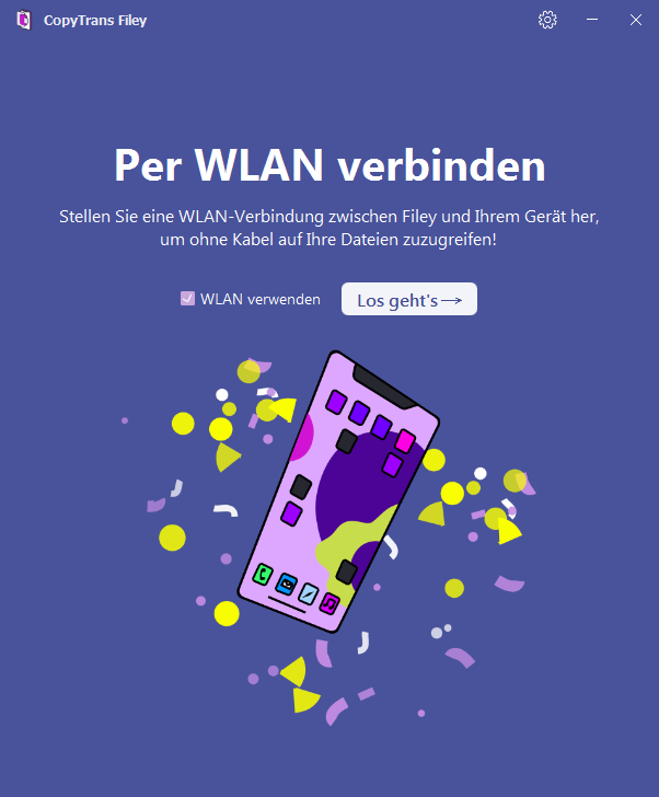 CopyTrans Filey per WLAN benutzen