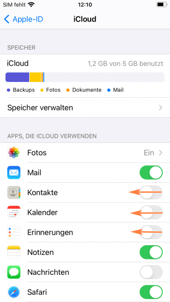 iCloud Speicherverbrauch reduzieren