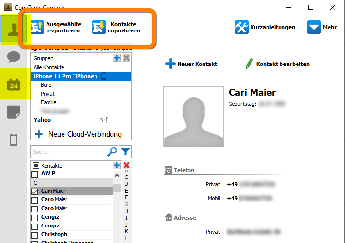 Cloud Kalender und/oder iCloud Kontakte werden nicht synchronisiert