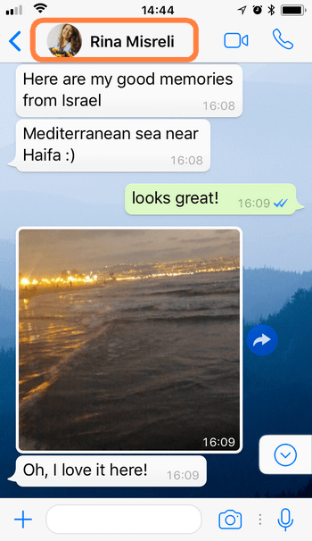 WhatsApp Chat an sich selbst schicken