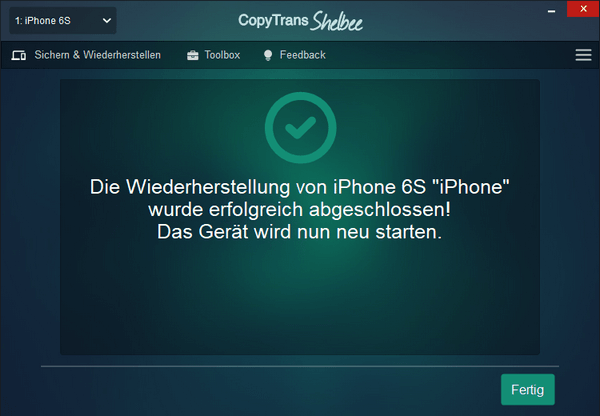 iPhone restore Modus beenden