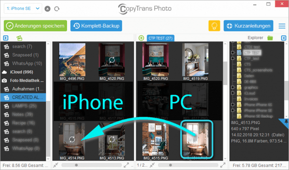 iCloud Fotos auf PC: Bilder und Fotos vom PC aufs iPhone laden
