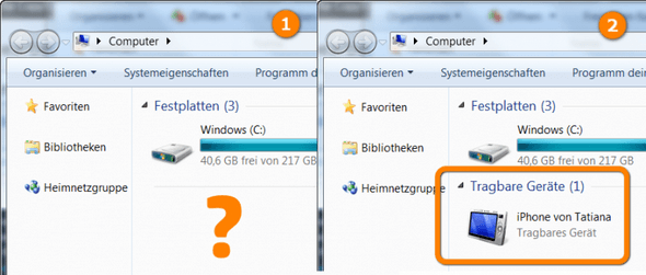 PC erkennt iPhone nicht: wird iPhone im Explorer erkannt?