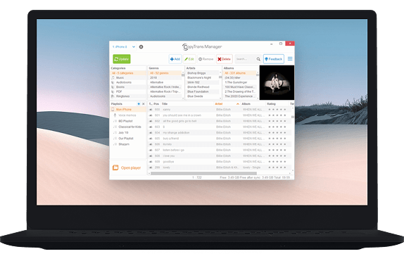 Hauptfenster CopyTrans Manager