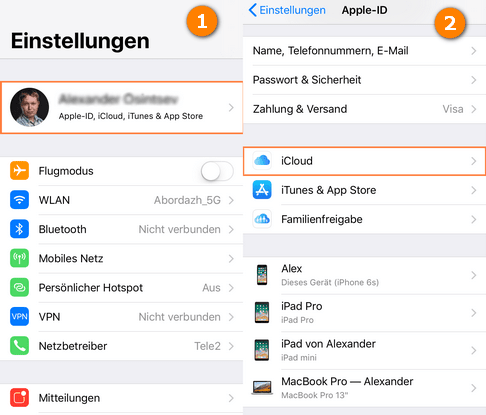 iCloud Kalender auf iPhone deaktivieren